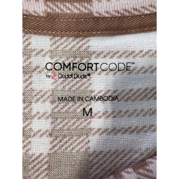 Comfort Code by Cuddl Duds Brushed Ultra Knit 2 Piece PJ Set Size Medium Plaid - Picture 4 of 7